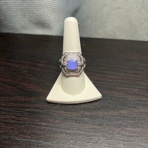 BP Silver and Blue Gemstone Ring